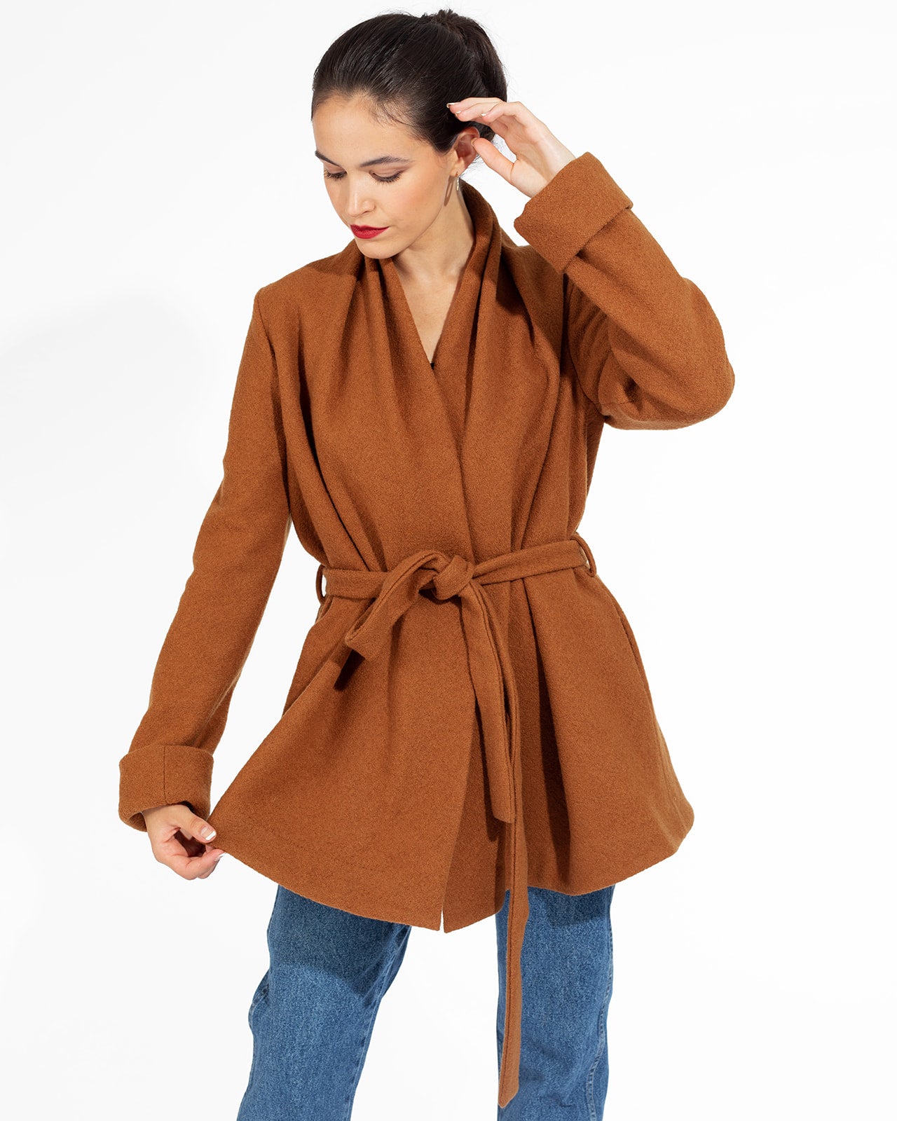 Camel swing coats for on sale ladies