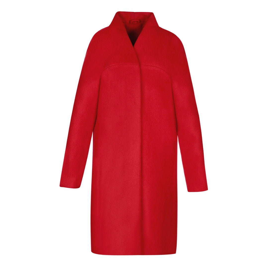 Shop Lady Cardigan Self Design FS Red at Woollen Wear